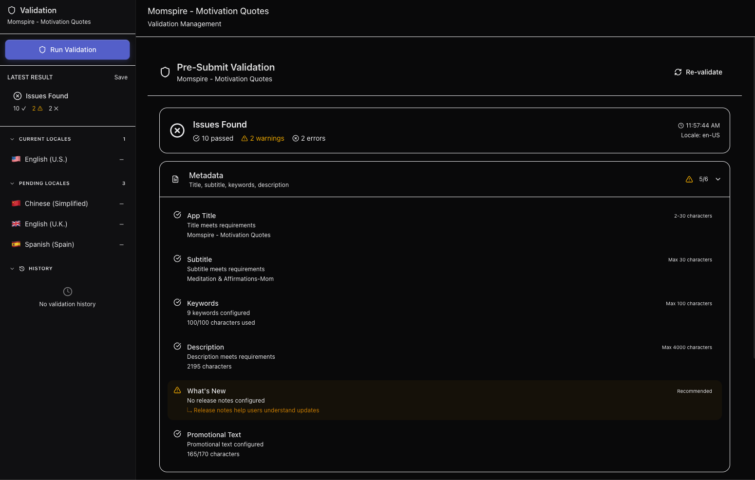 App Store Connect Integration